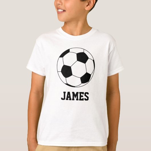 Gepersonaliseerd Voetbal White T-shirt (Voorkant)