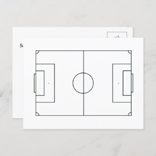 Gepersonaliseerd voetbalveld briefkaart