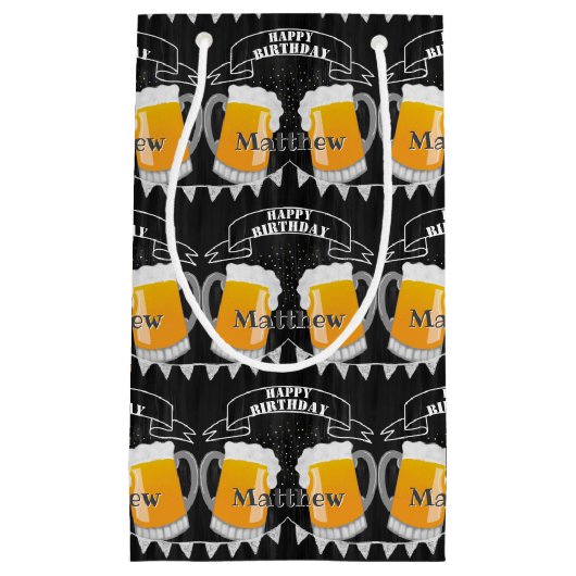 Gepersonaliseerd vogelkarton bier klein cadeauzakje (Voorkant)