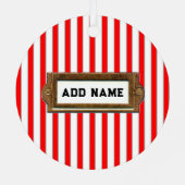 gepersonaliseerd volleybal Kerstmis Metalen Ornament (Achterkant)