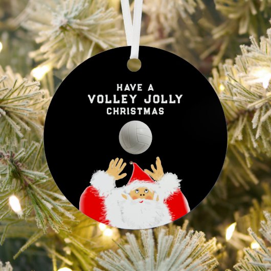 gepersonaliseerd volleybal Kerstmis Metalen Ornament (Insitu)