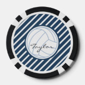 Gepersonaliseerd volleybal poker chips (Achterkant)