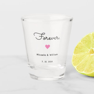 Gepersonaliseerd Voor Altijd. Roze Hart Shotglas Shot Glas