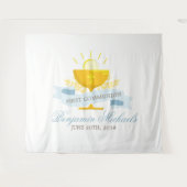 Gepersonaliseerd voor de eerste Heilige Communie Wandkleed (Voorkant (horizontaal))