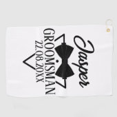 Gepersonaliseerd voor Groomsman Golfhanddoek (Horizontaal)
