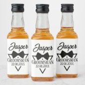 Gepersonaliseerd voor Groomsman Likeurfles Etiket (Flessen)