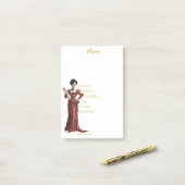 Gepersonaliseerd voor haar gedurfde sassy quote post-it® notes (Op bureau)