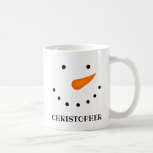 Gepersonaliseerd {voor lange namen} Snowman Koffiemok