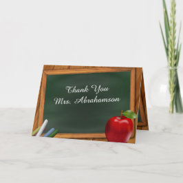 Gepersonaliseerd voor leraar Dank u Bedankkaart