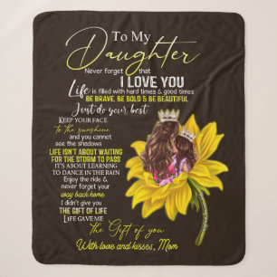 Gepersonaliseerd voor mijn dochter-liefde van mama sherpa deken