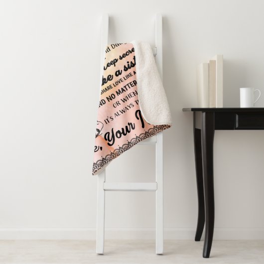 Gepersonaliseerd voor mijn geweldige tante Sunflow Sherpa Deken (In situ)