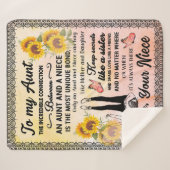 Gepersonaliseerd voor mijn geweldige tante Sunflow Sherpa Deken (Voorkant (horizontaal))