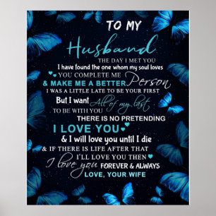 Gepersonaliseerd voor mijn man Butterfly van vrouw Poster