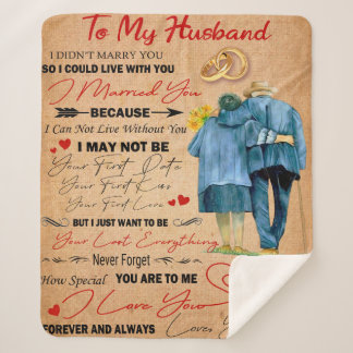 Gepersonaliseerd voor mijn man, Husband Birthday Sherpa Deken