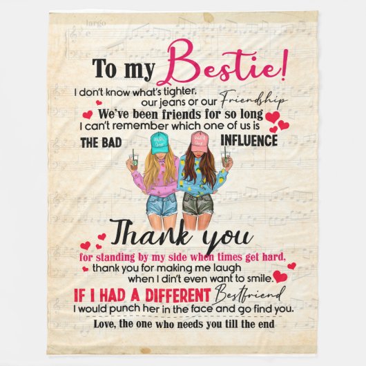 Gepersonaliseerd voor mijn stropdas, vrienden cade fleece deken (Voorkant)