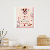 Gepersonaliseerd voor mijn vrouw Happy Valentine D Poster (Keuken)