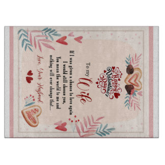 Gepersonaliseerd voor mijn vrouw Happy Valentine D Snijplank