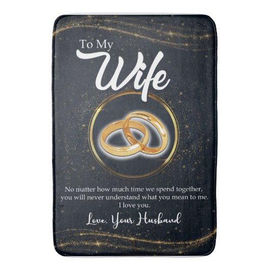 Gepersonaliseerd voor mijn vrouw | Paar Valentijn  Badmat (Voorkant Verticaal)