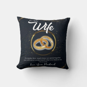 Gepersonaliseerd voor mijn vrouw Valentijnscadea Kussen