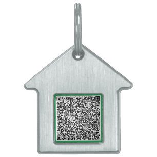 Gepersonaliseerd voorbeeld van uw QR-code PET ID-t Huisdieren Naamplaatje