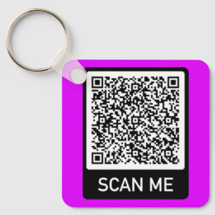 Gepersonaliseerd voorbeeld van uw QR-code Sleutelh Sleutelhanger