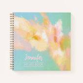 Gepersonaliseerd voorjaarsschilderij Abstract Notitieboek (Voorkant)