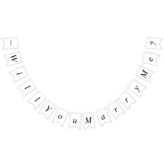 Gepersonaliseerd voorstel thuis zal je met me trou vlaggetjes (Alle)