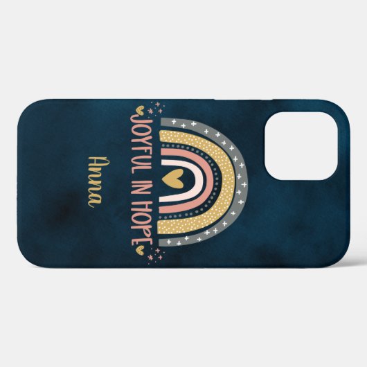 Gepersonaliseerd vreugdevol in Hope Christelijke r Case-Mate iPhone Case (Achterkant (horizontaal))