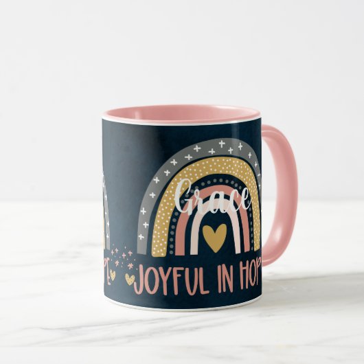 Gepersonaliseerd vreugdevol in Hope Christelijke r Mok (Voorkant rechts)