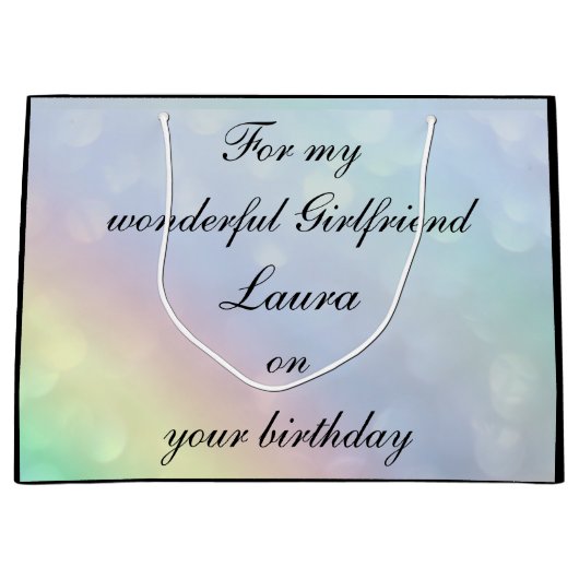 Gepersonaliseerd Vriendin Birthday Groot Cadeauzakje (Voorkant)