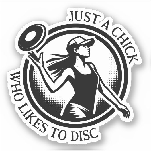 Gepersonaliseerd vrouw Disc Golf Sticker (Voorkant)