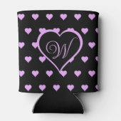 Gepersonaliseerd vuurroze harten blikjeskoeler (Achterkant)