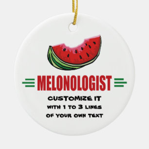 Gepersonaliseerd watermeloen keramisch ornament