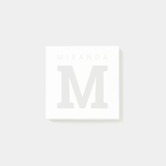 Gepersonaliseerd watermerk monogram Post-it® notes (Voorkant)