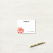Gepersonaliseerd | Waterverf Roos Scripting Post-i Post-it® Notes (Op bureau)