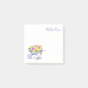 Gepersonaliseerd Waterverf Rozen Rustieke kruiwa Post-it® Notes