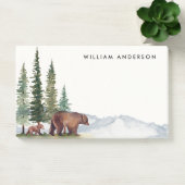 Gepersonaliseerd Waterverf Woodland-Beer Post-it® Notes (Kantoor)