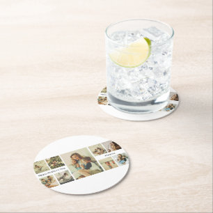 Gepersonaliseerd We Love You Mama Paper Onderzette Ronde Kartonnen Onderzetter