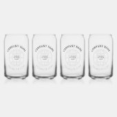 GEPERSONALISEERD WEBADRES BEDRIJF LOGO BLIKVORM GLAS (Achterkant)