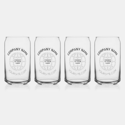 GEPERSONALISEERD WEBADRES BEDRIJF LOGO BLIKVORM GLAS (Achterkant)