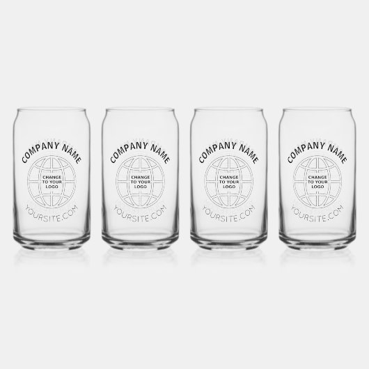 GEPERSONALISEERD WEBADRES BEDRIJF LOGO BLIKVORM GLAS (Voorkant)