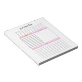 Gepersonaliseerd weekoverzicht Planner Notitieblok (Schuin)