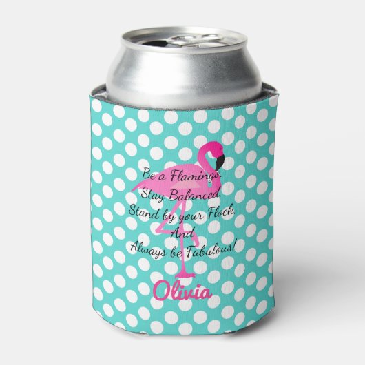 Gepersonaliseerd Wees een Flamingo Koelbox Blikjeskoeler (Blikje Voorkant)