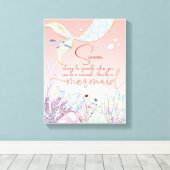 Gepersonaliseerd "Wees een zeemeermin" Canvas Afdruk (Insitu (Houten vloer))