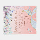 Gepersonaliseerd "Wees een zeemeermin" Fleece Deken (Voorkant (Horizontaal))