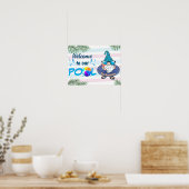 Gepersonaliseerd Welkom bij ons zwembad Poster (Keuken)