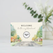 Gepersonaliseerd welkom in de buurt Logo Briefkaart (Staand voorkant)