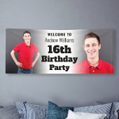 Gepersonaliseerd welkomstbord 16th Birthday Mannen Spandoek
