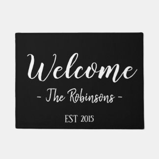 Gepersonaliseerd welkomstscript Modern Deurmat