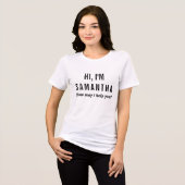 Gepersonaliseerd werknemer uniform T-shirt met naa (Voorkant volledig)